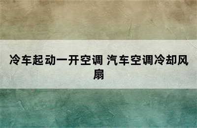 冷车起动一开空调 汽车空调冷却风扇